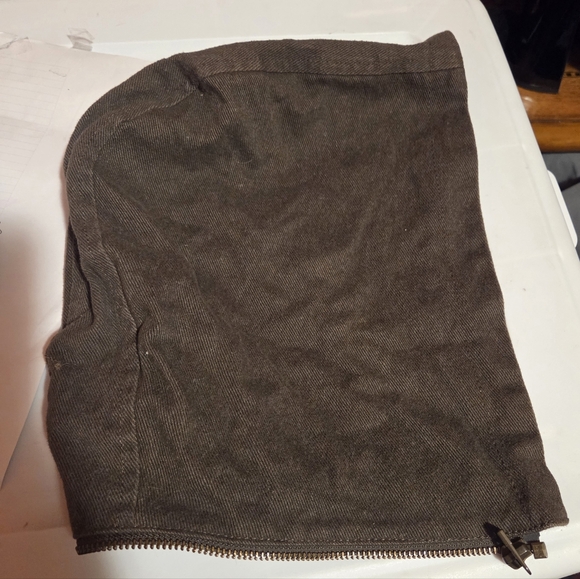 D Collection by Troy Smith Brown Removable Hood Berlin Military Jacket Sz Large - Picture 5 of 9